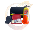 KIT DE CARRETERA EN ALFOMBRA CON BOTIQUIN 12 ELEMENTOS